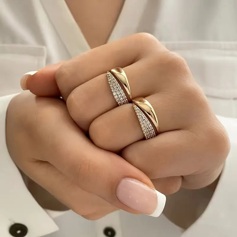 Aimee – Two-Tone Pavé Band Ring