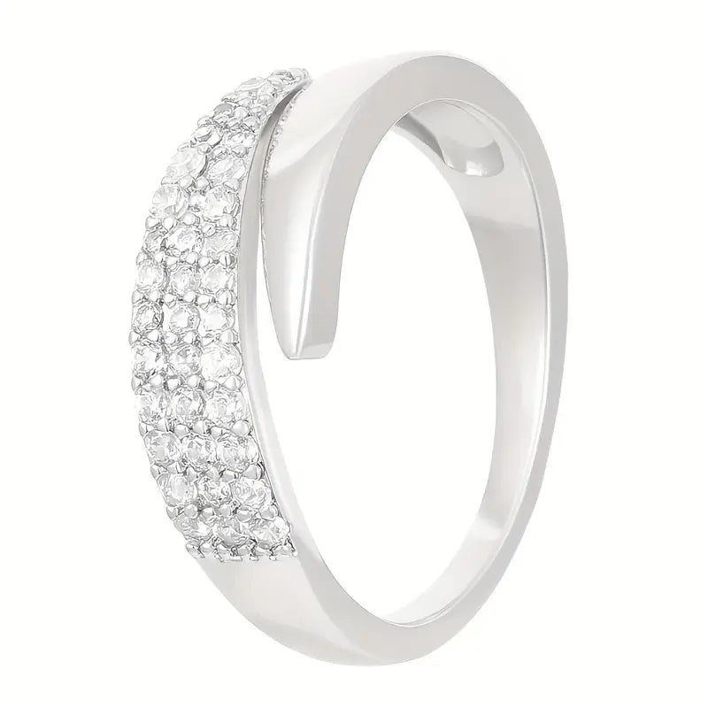 Aimee – Two-Tone Pavé Band Ring