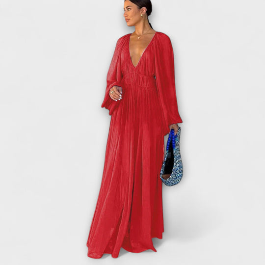 Marienna – Maxi Dress with Artistic Pleats