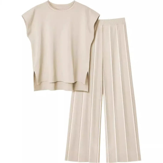 Mikay – Sleeveless Wide-Leg Lounge Set for Women