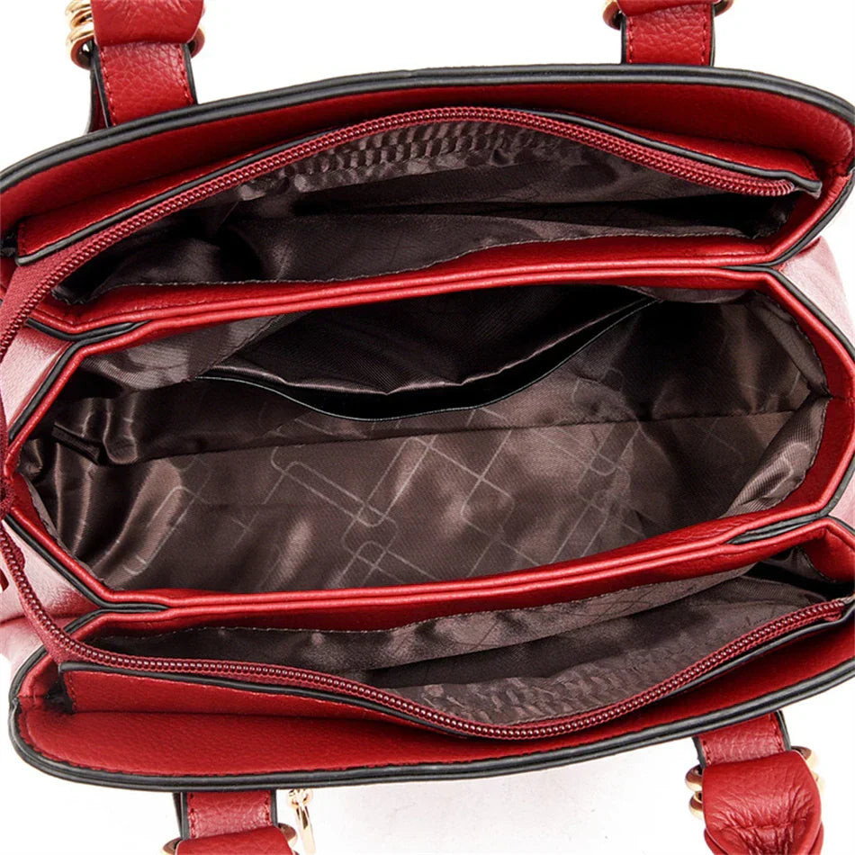 Arlette – Burgundy Double-Handled Handbag