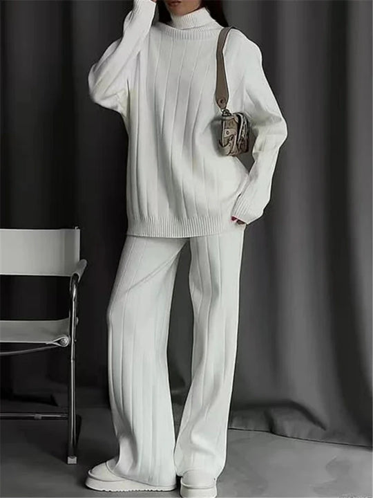 Rosalee – High-Neck Knit Two-Piece Set for Women