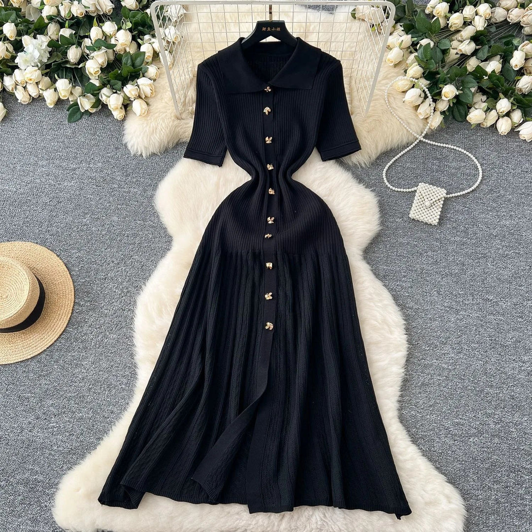 Elizza – Button-Down Midi Dress for Women