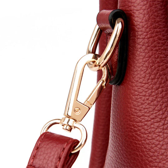 Arlette – Burgundy Double-Handled Handbag