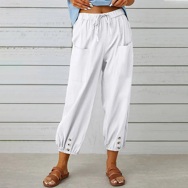 Clelia – Relaxed Tapered Cotton Joggers for Women