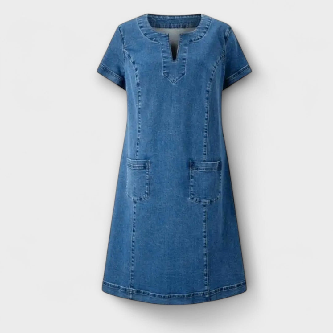Mariss – Soft Denim Dress with Flowing Silhouette