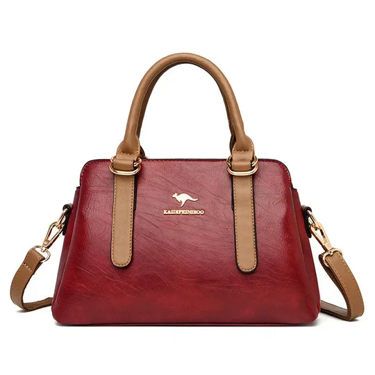 Arlette – Burgundy Double-Handled Handbag
