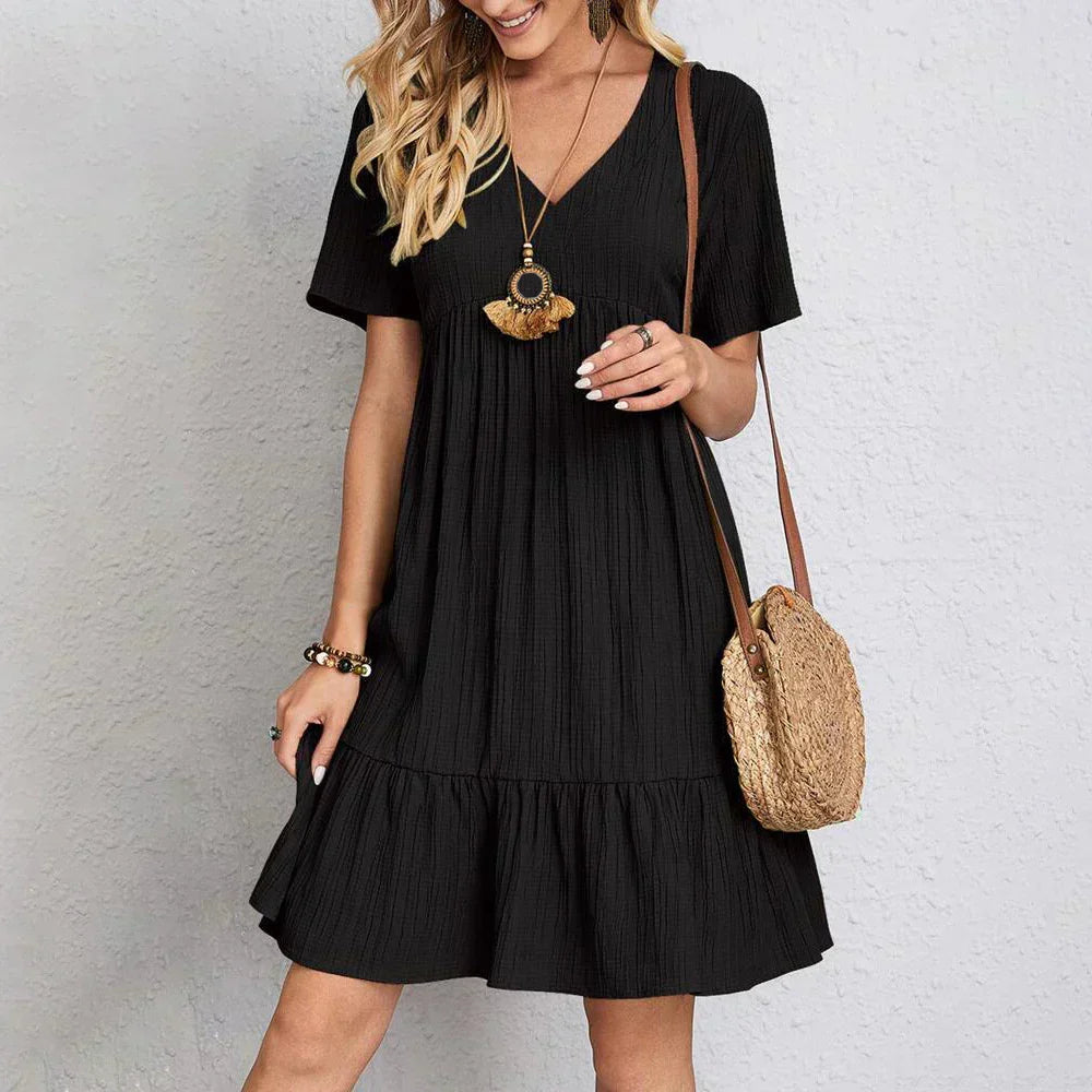 Pierina – Tiered Cotton Swing Dress for Women