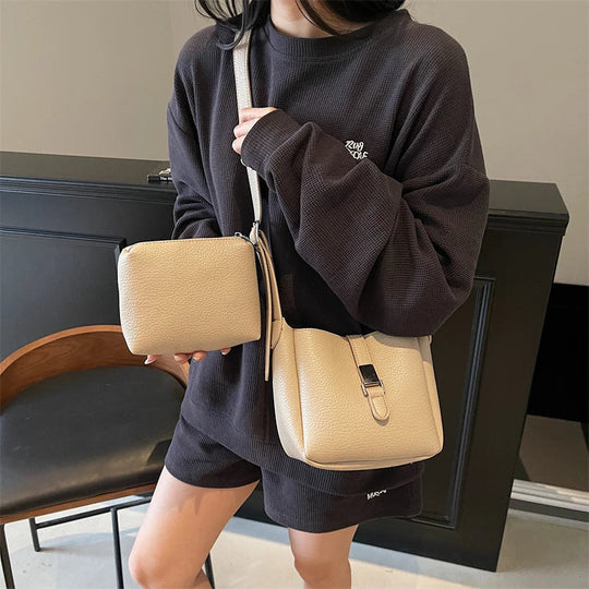Arianna – Contemporary Leather-Style Bucket Bag