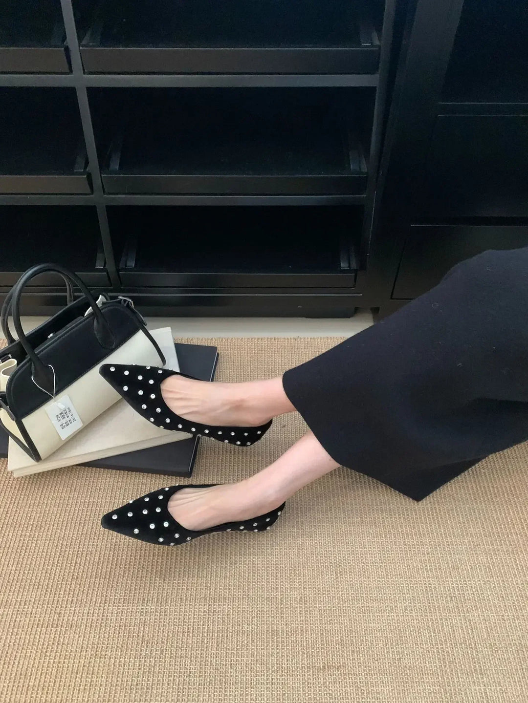 Khaye – Polka Dot Pointed-Toe Flats for Women