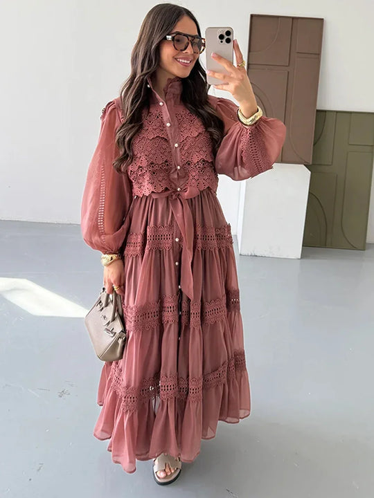 Scarlett - LaceMuse Embroidered Maxi Dress