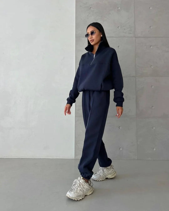 Ainara – Half-Zip Lounge Set for Women