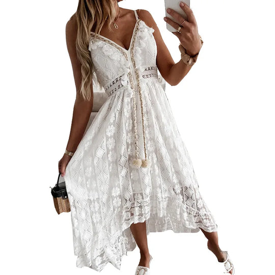 Malou – Lace Midi Dress for Women