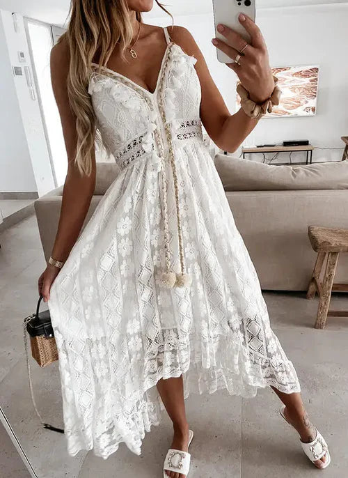 Malou – Lace Midi Dress for Women