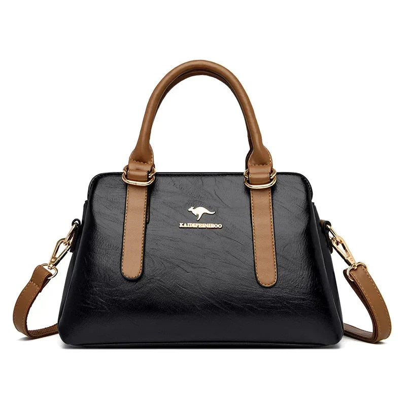 Arlette – Burgundy Double-Handled Handbag