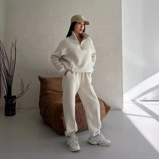 Ainara – Half-Zip Lounge Set for Women