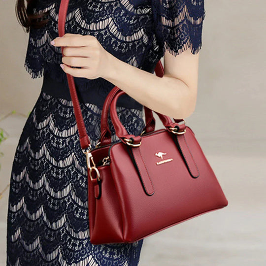 Arlette – Burgundy Double-Handled Handbag