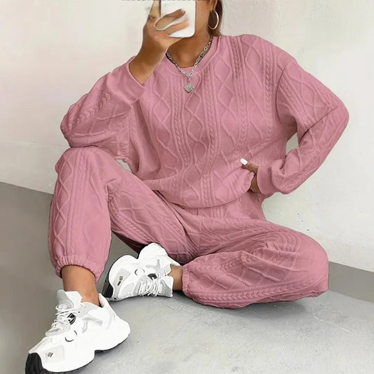 Emmeline – Textured Knit Lounge Set for Women
