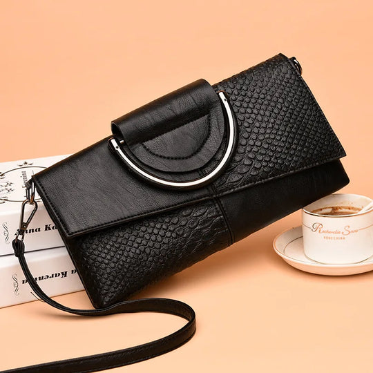 Annemarie – Black Structured Leather Handbag