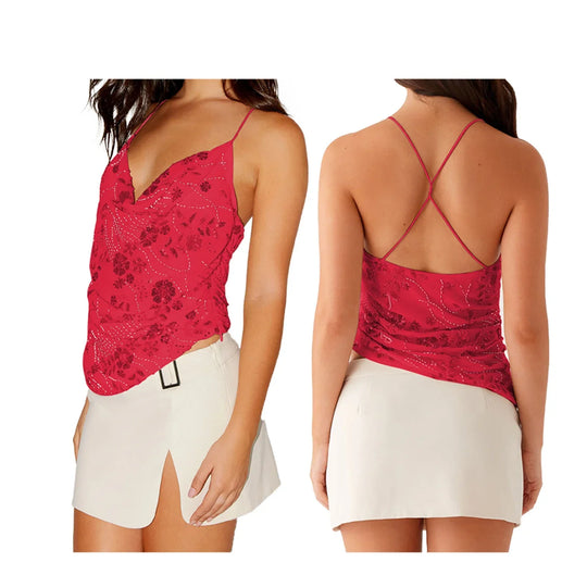Tina – Floral Lace Spaghetti Strap Cami for Women