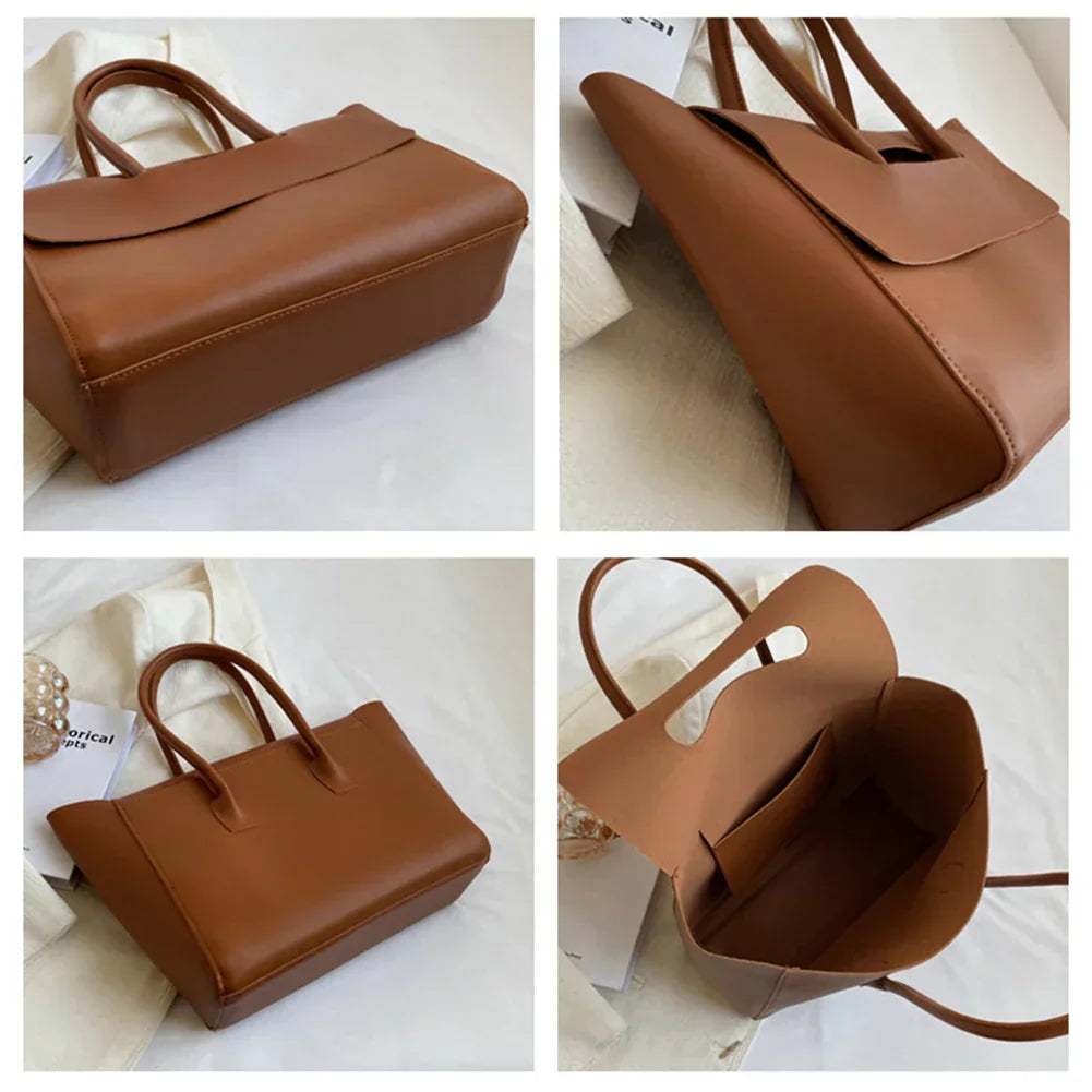 Annie – Chic Black Faux Leather Shoulder Bag