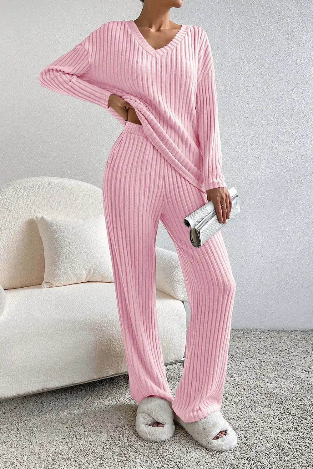 Rayne – Ribbed Knit Lounge Set for Women