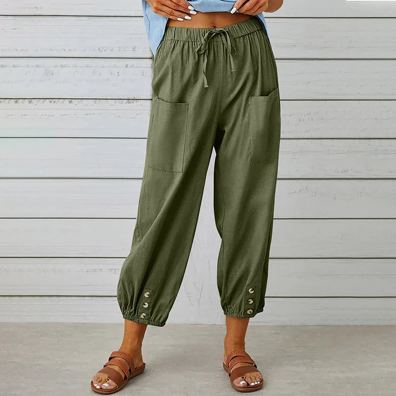 Clelia – Relaxed Tapered Cotton Joggers for Women