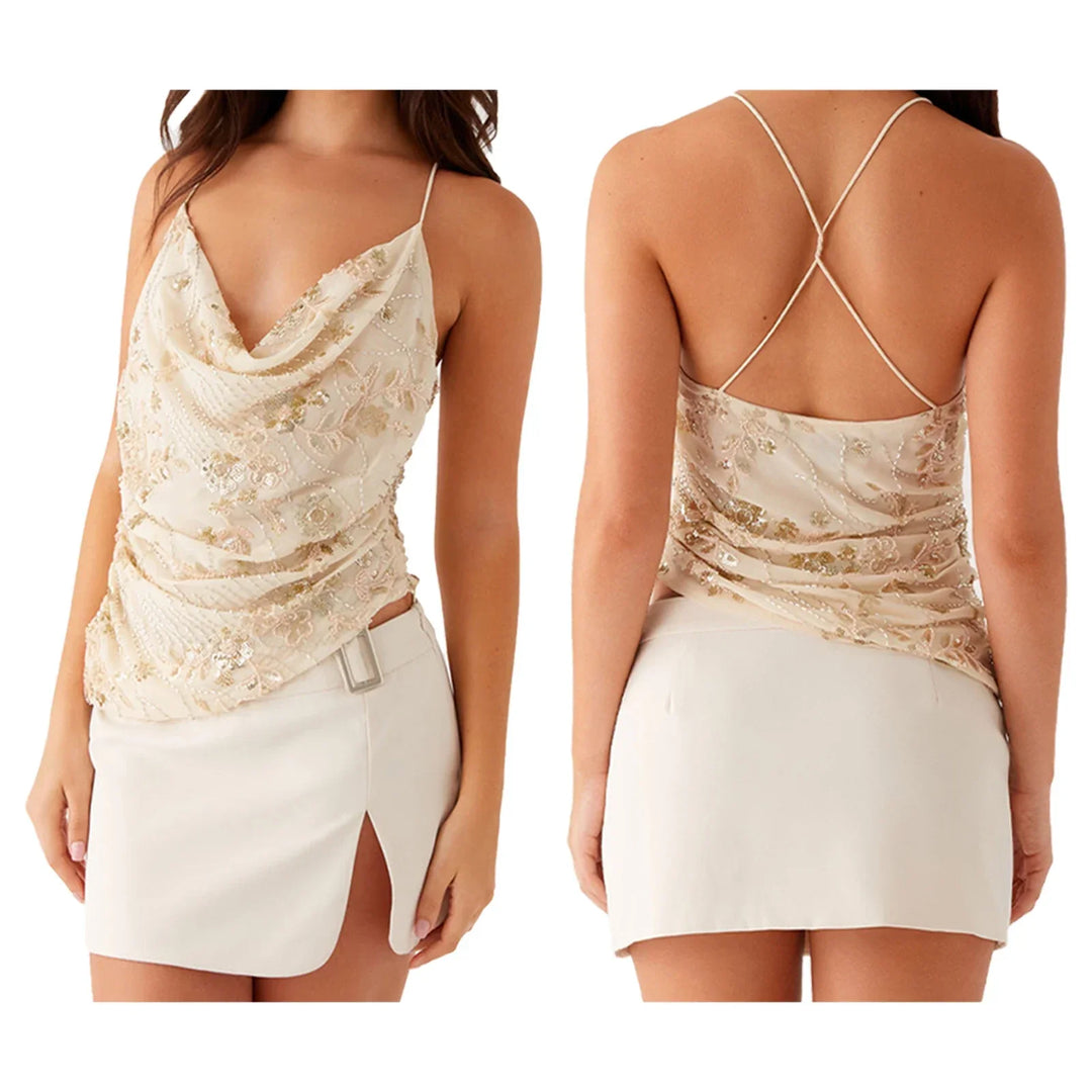 Tina – Floral Lace Spaghetti Strap Cami for Women