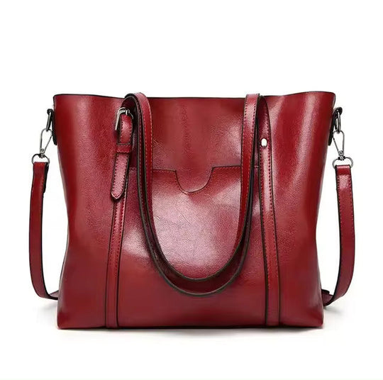 Amilia – Spacious Tote Bag Crafted from Soft Vegan Leather