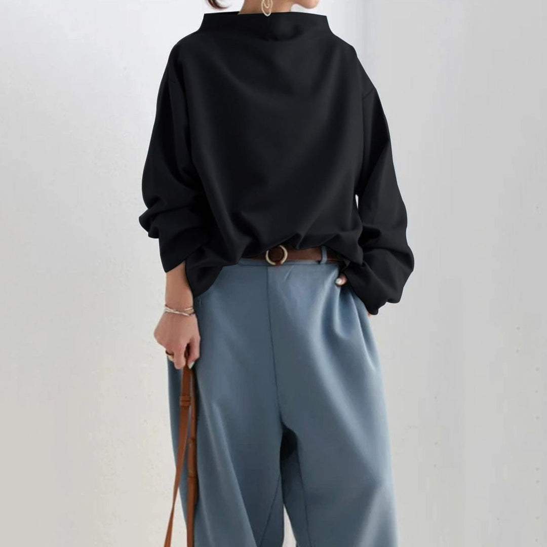 Mariella – Elegant High-Neck Oversized Top for Women