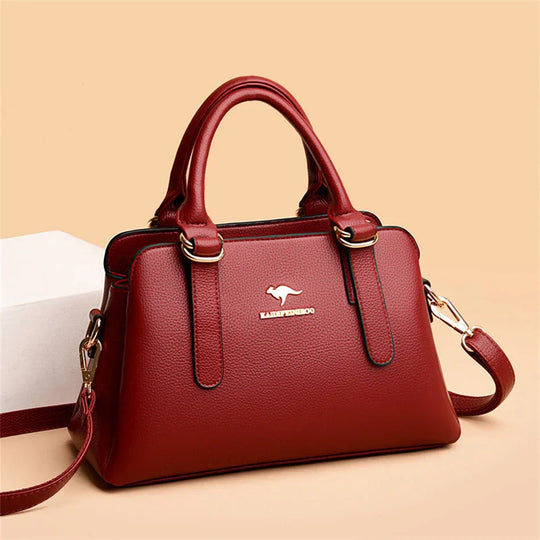 Arlette – Burgundy Double-Handled Handbag