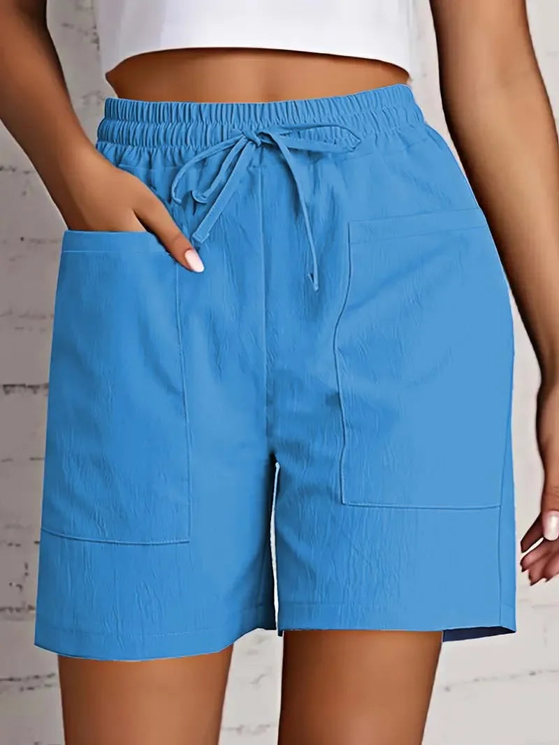 Diletta – Casual Drawstring Cotton Shorts for Women
