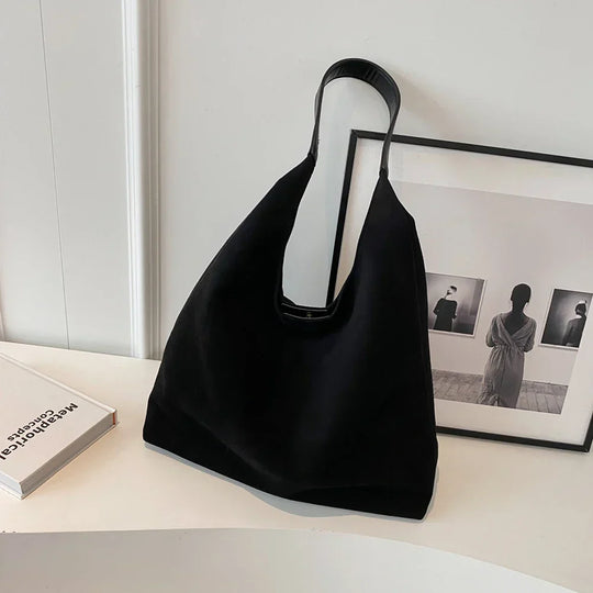 Anneli – Women's Shoulder Bag with Soft Suede Appearance