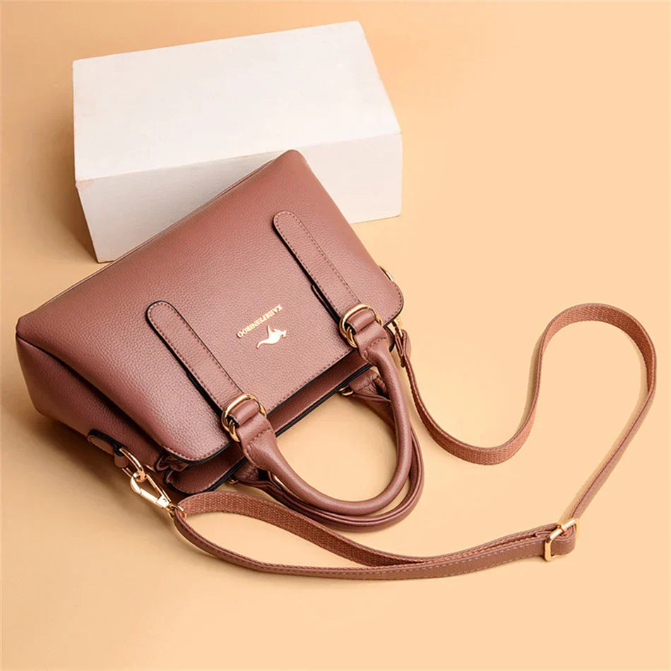 Arlette – Burgundy Double-Handled Handbag