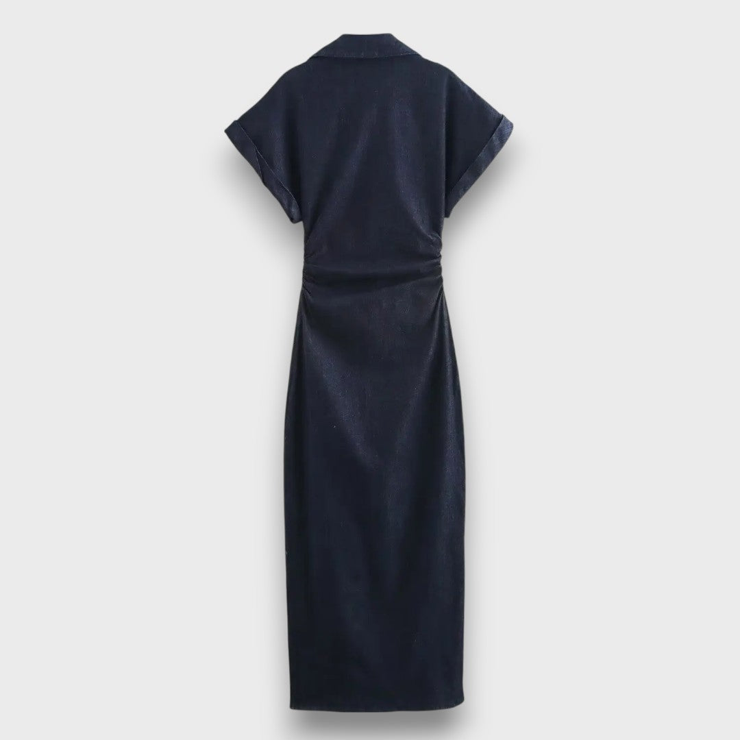 Venera – Fitted Shirt Dress with Button Placket