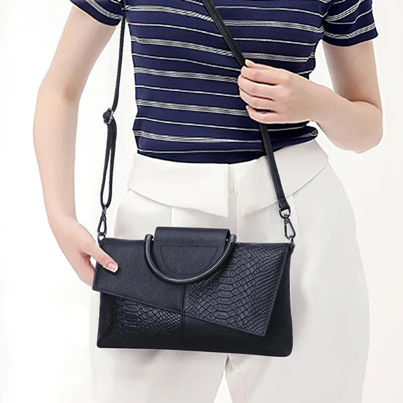 Annemarie – Black Structured Leather Handbag