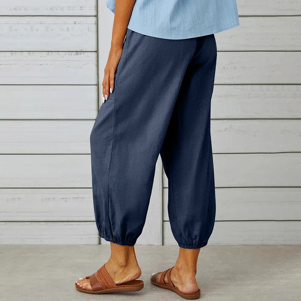 Clelia – Relaxed Tapered Cotton Joggers for Women