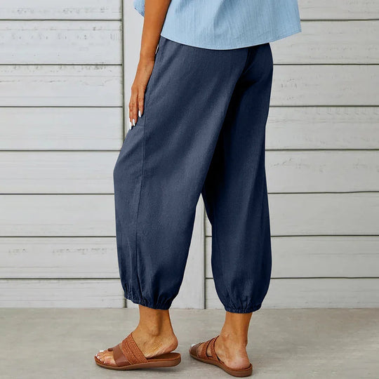 Clelia – Relaxed Tapered Cotton Joggers for Women
