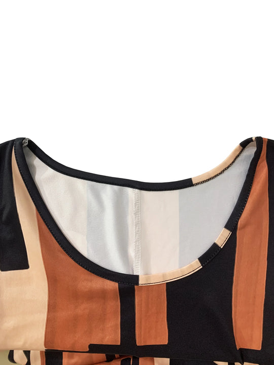 Lucille – Geometric Print Sleeveless Dress for Women