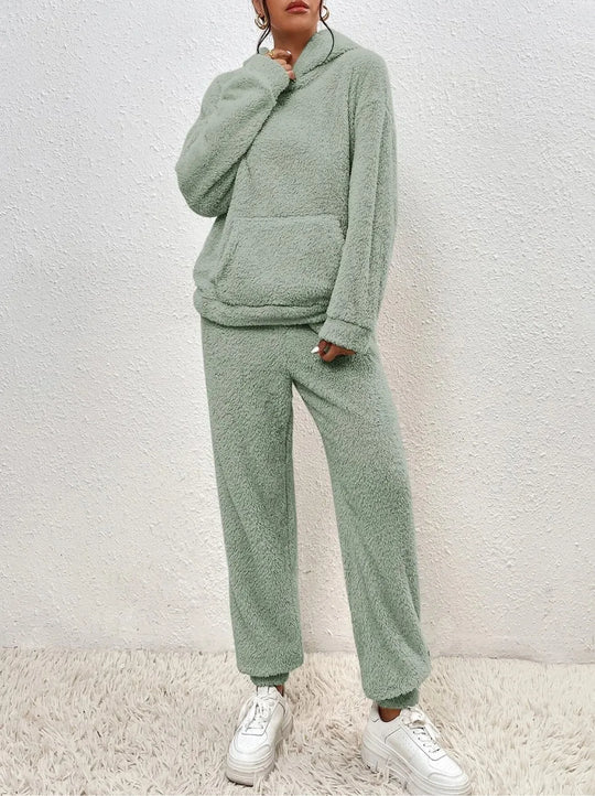 Lilianna– Fuzzy Hooded Loungewear Set for Women