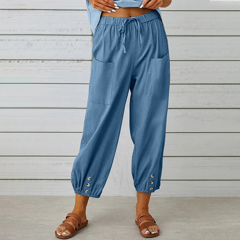 Clelia – Relaxed Tapered Cotton Joggers for Women