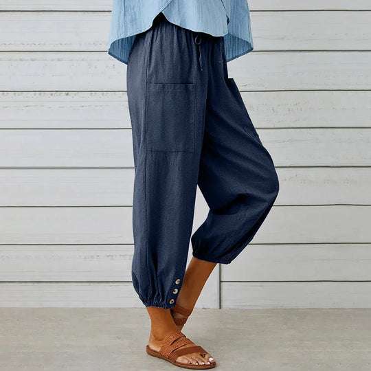 Clelia – Relaxed Tapered Cotton Joggers for Women