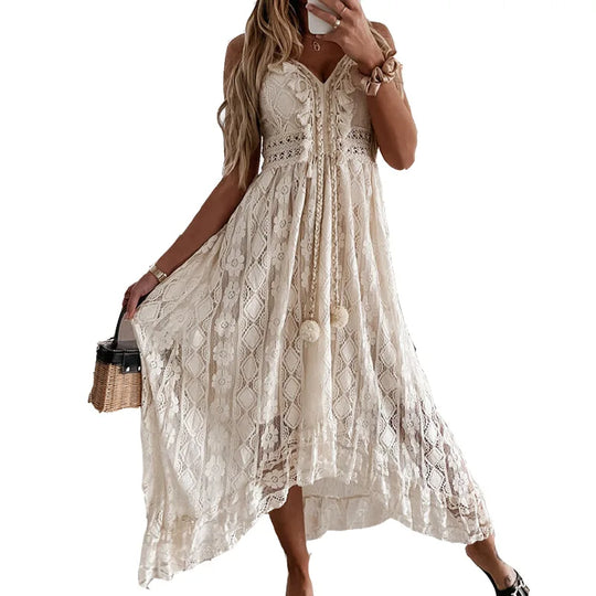 Malou – Lace Midi Dress for Women