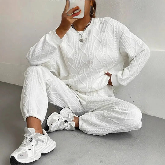 Emmeline – Textured Knit Lounge Set for Women