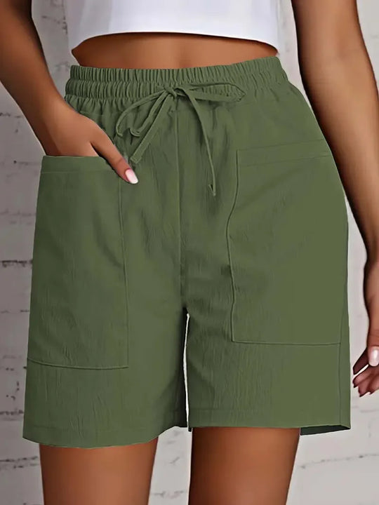 Diletta – Casual Drawstring Cotton Shorts for Women