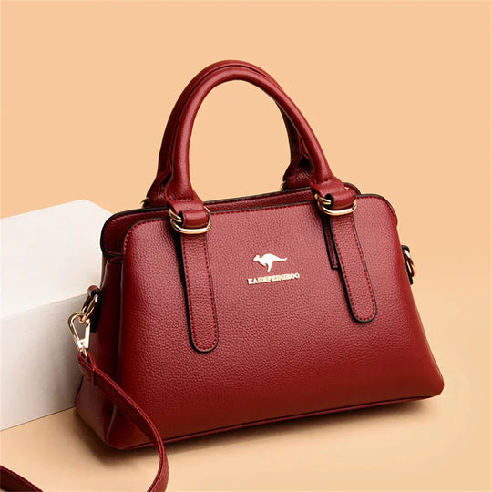 Arlette – Burgundy Double-Handled Handbag