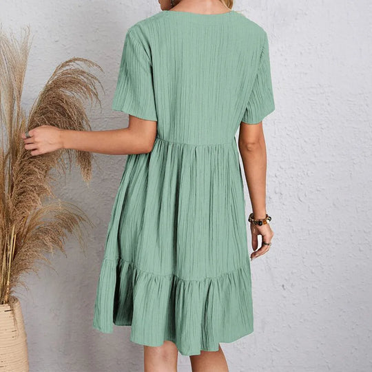 Pierina – Tiered Cotton Swing Dress for Women