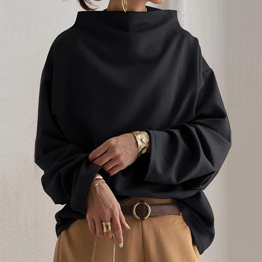 Mariella – Elegant High-Neck Oversized Top for Women