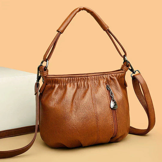 Felicity – Chic Multi-Pocket Leather Shoulder Bag for Women
