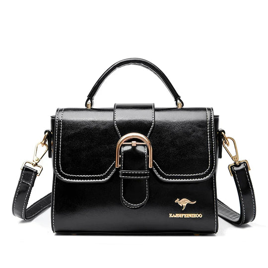 Arina – Elegant Brown Mini Shoulder Bag with Timeless Closure